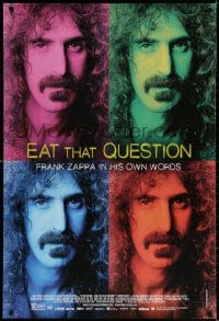 3z624 EAT THAT QUESTION 1sh 2016 Frank Zappa in His Own Words, cool images of the star!