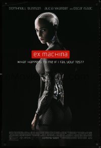 3z630 EX MACHINA advance DS 1sh 2015 great image of sexy Alicia Vikander as the humanoid robot Ava!