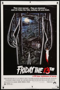 3z650 FRIDAY THE 13th 1sh R1980s great Alex Ebel art, slasher classic, 24 hours of terror!