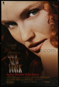 3z655 GANGS OF NEW YORK advance 1sh 2002 Martin Scorsese, close-up of sexy Cameron Diaz!