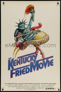 3z741 KENTUCKY FRIED MOVIE 1sh 1977 John Landis directed comedy, wacky tennis shoe art!