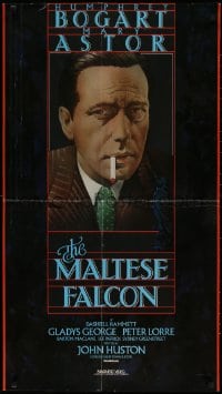 3z200 MALTESE FALCON 20x36 video poster R1981 Humphrey Bogart, Peter Lorre, directed by John Huston!