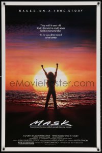 3z787 MASK 1sh 1985 Cher, Eric Stoltz, Sam Elliot, Peter Bogdanovich