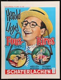 3z208 FUNNY SIDE OF LIFE 16x20 REPRO poster 1990s great wacky artwork of Harold Lloyd!