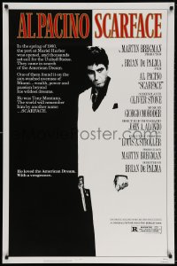 3z890 SCARFACE 1sh 1983 Al Pacino as Tony Montana, Brian De Palma, Oliver Stone!