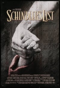 3z891 SCHINDLER'S LIST DS 1sh 1993 Steven Spielberg World War II classic, Best Picture!