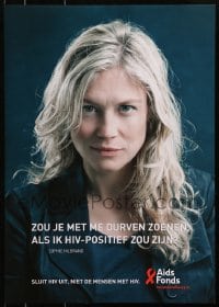 3z276 AIDS FONDS 17x24 Dutch special poster 2000s HIV/AIDS, close-up of Sophie Hilbrand!