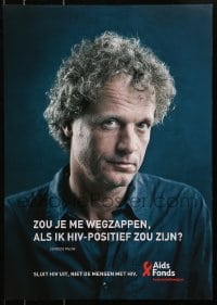 3z274 AIDS FONDS 17x24 Dutch special poster 2000s HIV/AIDS, close-up of Jerden Pauw!