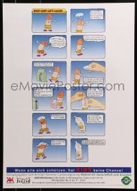 3z281 AIDS HILFE 17x23 Austrian special poster 2000s HIV/AIDS, cartoon how-to style!