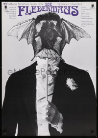 3z141 DIE FLEDERMAUS 24x33 German stage poster 1971 Johann Strauss II, wild Grindler art!