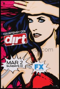 3z122 DIRT tv poster 2008 cool stylized art of gorgeous Courteney Cox!