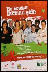 3z331 EN EQUIPE FACE AU SIDA 16x24 Belgian special poster 2000s as a team facing AIDS/HIV!