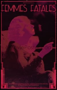 3z342 FEMMES FATALES foil 22x35 special poster 1980s great completely different art of Jean Harlow!