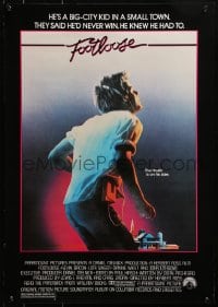 3z193 FOOTLOOSE mini poster 1984 teenage dancer Kevin Bacon has the music on his side!