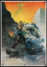 3z025 GAUNTLET 28x40 art print 1977 Clint Eastwood & Sondra Locke by Frank Frazetta!