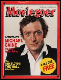 3z397 MOVIEGOER 22x29 special poster April 1982 close-up of Michael Caine, Pink Floyd The Wall!