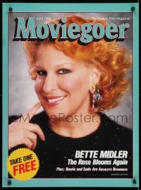 3z404 MOVIEGOER 22x30 special poster April 1986 great image of Bette Midler by Larry Williams!
