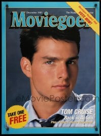 3z406 MOVIEGOER 22x30 special poster December 1985 great close-up of Tom Cruise by Blake Little!