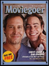 3z408 MOVIEGOER 22x30 special poster February 1986 close-up of Chevy Chase and Dan Aykroyd!