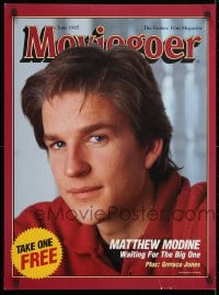 3z412 MOVIEGOER 22x30 special poster June 1985 great close-up of Matthew Modine!