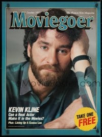 3z417 MOVIEGOER 22x30 special poster October 1985 close-up of Kevin Kline by Deborah Feingold!