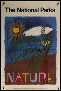 3z421 NATIONAL PARKS NATURE 28x42 special poster 1974 a tree and sky by Ben Shahn!