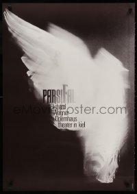 3z173 PARSIFAL 24x33 German stage poster 1990s Holger Matthies art of a bird in flight!