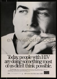 3z466 TODAY PEOPLE WITH HIV 16x22 special poster 1990s AIDS, do something about it, it's possible!