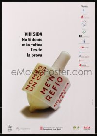 3z477 VIH/SIDA NO HI DONIS MES VOLTES FES-TE LA PROVA 11x16 Spanish special poster 2000s HIV/AIDS