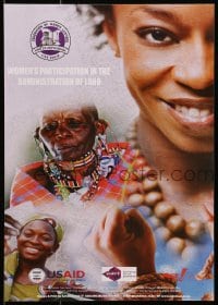3z490 WOMEN'S PARTICIPATION IN THE ADMINISTRATION OF LAND 12x17 Kenyan special poster 2000s FWL!