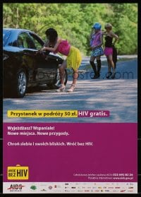 3z495 WROC BEZ HIV 12x17 Polish special poster 2000s HIV/AIDS, protect yourself from prostitutes!