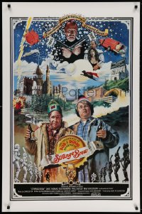 3z921 STRANGE BREW int'l 1sh 1983 art of hosers Rick Moranis & Dave Thomas with beer by John Solie!
