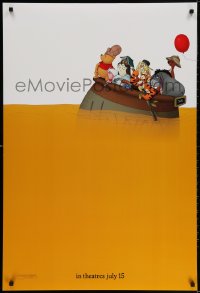 3z979 WINNIE THE POOH teaser DS 1sh 2011 great art with Tigger, Eeyore & more on sea of honey!