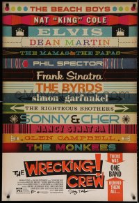 3z991 WRECKING CREW signed 1sh 2008 by Denny Tedesco, cool orange title design!