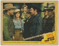 4a253 BILLY THE KID LC 1941 great close up of Brian Donlevy threatening outlaw Robert Taylor!