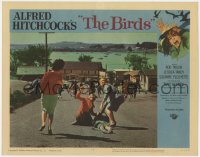 4a254 BIRDS LC #4 1963 Alfred Hitchcock classic, terrified villagers flee down city road!