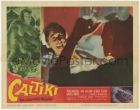 4a294 CALTIKI THE IMMORTAL MONSTER LC #8 1960 super close up of scared nurse being attacked!