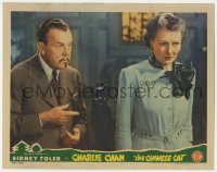 4a316 CHINESE CAT LC 1944 Sidney Toler as Charlie Chan behind Betty Blythe, who looks guilty!