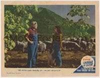 4a334 COURAGE OF LASSIE LC #4 1946 Frank Morgan tells young Elizabeth Taylor Lassie will be great!
