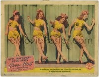 4a335 COVER GIRL LC 1944 sexiest full-length Rita Hayworth dancing on stage with three girls!
