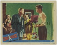 4a337 CRISS CROSS LC #3 1948 Yvonne De Carlo watches Burt Lancaster & Dan Duryea in a tense moment!