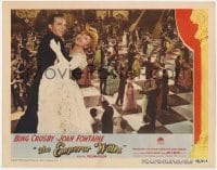 4a400 EMPEROR WALTZ LC #8 1948 close up of Bing Crosby & Joan Fontaine dancing in fancy ballroom!
