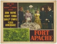 4a447 FORT APACHE LC #7 1948 Lt. Col. Henry Fonda with his pretty young daughter Shirley Temple!