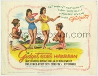 4a038 GIDGET GOES HAWAIIAN TC 1961 different image of guys playing ukuleles for girls hula dancing!