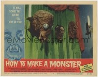 4a528 HOW TO MAKE A MONSTER LC #5 1958 best image of classic monster heads hanging on wall!