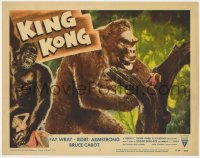 4a569 KING KONG LC #7 R1956 special effects image of the giant ape by Fay Wray in tree, rare!
