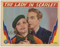 4a587 LADY IN SCARLET LC 1935 romantic close up of James Bush & pretty Claudia Dell!