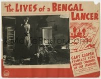 4a603 LIVES OF A BENGAL LANCER Canadian LC R1940s barechested Gary Cooper with gun, Franchot Tone
