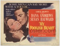 4a089 MY FOOLISH HEART TC 1950 Susan Hayward & Dana Andrews, based on J.D. Salinger story!