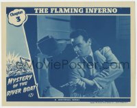 4a679 MYSTERY OF THE RIVER BOAT chapter 3 LC 1944 Lowery grabbing gun from bad guy, Flaming Inferno!